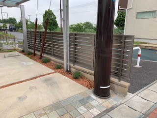 2019年6月7日　ブロックの上にフェンスが取り付きました！