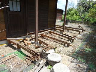 千葉県富津市Ｕ様邸既存解体からの樹脂ウッドデッキ施工