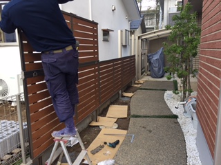 茨城県つくばみらい市Ｙ様邸目隠しフェンスシャトレナＭ１型施工