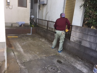 千葉県八街市Ｈ様邸カーポートレイナポートグラン１台用間口切詰施工