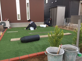 茨城県取手市Ｉ様邸いやしの人工芝施工