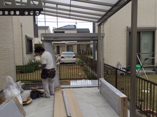 茨城県取手市Ｈ様邸大きなテラスと土間コンクリート打設工事