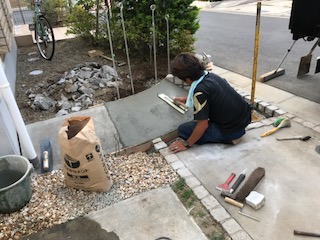 千葉県船橋市Ｉ様邸天然石貼り立水栓設置工事土間コンクリート打設工事