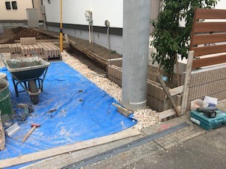 茨城県つくばみらい市Ｃ様邸ブロック積みフェンス施工