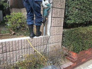 千葉県八千代市Ｔ様邸ブロック塀解体撤去処分フェンス取り付け
