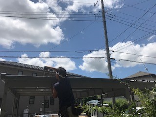 茨城県常総市きぬの里Ｓ様邸イナバ物置ガレーディア施工土間コンクリート打設照明取り付け