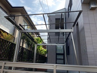千葉県八千代市Ｔ様邸カーポート屋根材取り外し取り付け